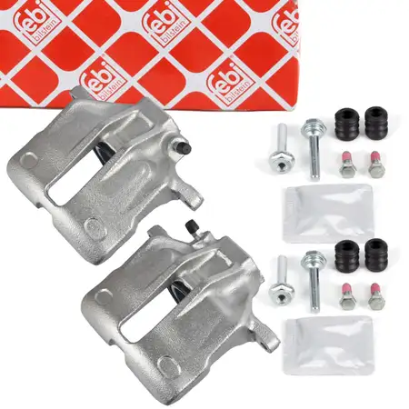 2x febi Bremssattel Bremszange &Oslash; 54mm + F&uuml;hrungsh&uuml;lsen f&uuml;r VW Passat B5 AUDI A4 B5 vorne