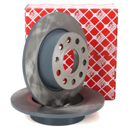 febi 23240 Bremsscheiben Satz f&uuml;r VW Golf 5 6 A3 8P Q2 Leon 1P 5F Octavia 2 3 Yeti hinten