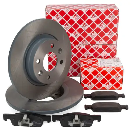 febi Bremsscheiben + Bel&auml;ge f&uuml;r RENAULT Twingo 3 mit Schaltung DACIA Logan 2 2 vorne