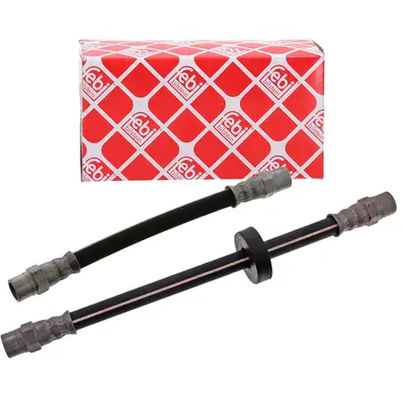 2x febi Bremsschlauch Bremsleitung f&uuml;r AUDI 80 90 Cabrio Coupe B2 B3 hinten