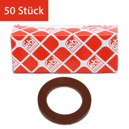 50x febi 05597 Dichtring &Ouml;lablassschraube f&uuml;r FORD Escort Fiesta Mondeo Scorpio Sierra