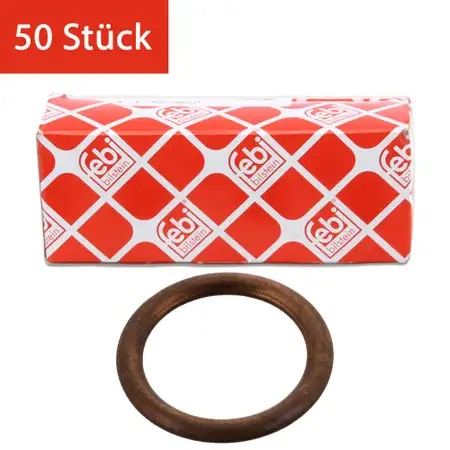 50x febi 44850 Dichtring &Ouml;lablassschraube f&uuml;r DACIA FIAT FORD MERCEDES MINI OPEL RENAULT