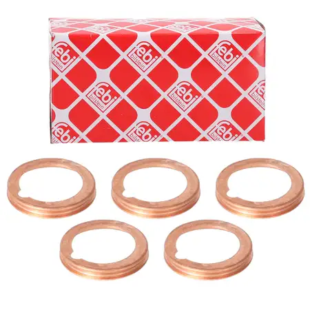 5x febi 1001106 Dichtring &Ouml;lablassschraube f&uuml;r NISSAN Cabstar Cherry Patrol Pick Up