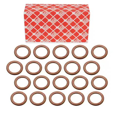 20x febi 101219 Dichtring &Ouml;lleitung Turbolader Hohlschraube f&uuml;r BMW MERCEDES