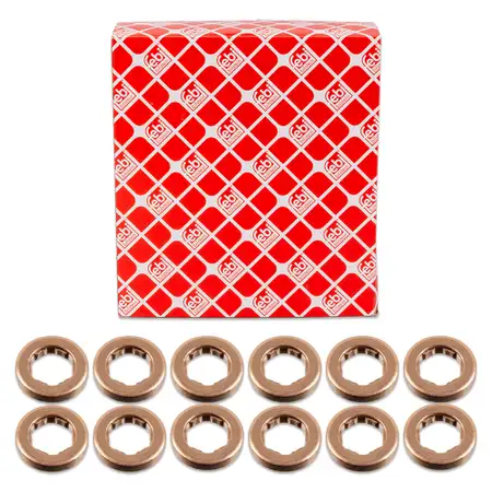12x febi 184227 Dichtring D&uuml;senhalter W&auml;rmeschutzscheibe f&uuml;r AUDI SEAT SKODA VW 03L130519