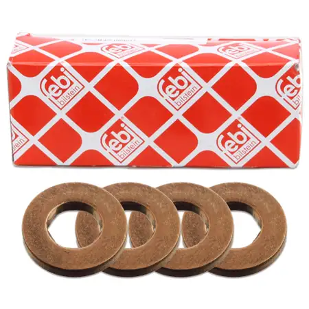 4x febi 103746 Dichtring Einspritzd&uuml;se f&uuml;r CITROEN FORD LAND ROVER MITSUBISHI PEUGEOT