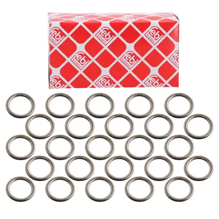 25x febi 39733 Dichtring &Ouml;lablassschraube f&uuml;r AUDI CUPRA FORD PORSCHE SEAT SKODA VW
