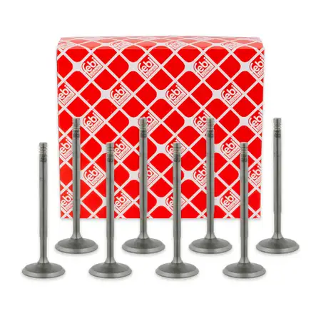 8x febi 19637 Einlassventil f&uuml;r FORD Focus 1 Mondeo 2 Transit Connect 1.8 16V 1053845