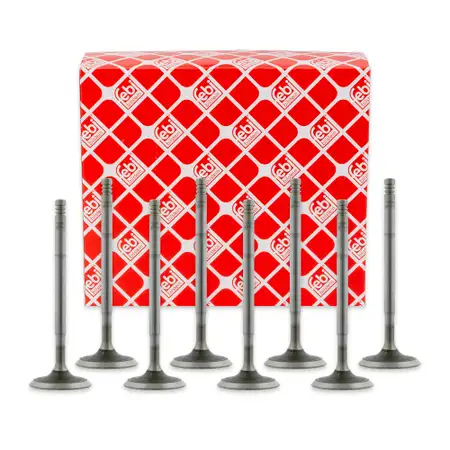 8x febi 19638 Einlassventil f&uuml;r FORD Focus 1 Mondeo 2 Transit Connect 1.8 16V 1131988