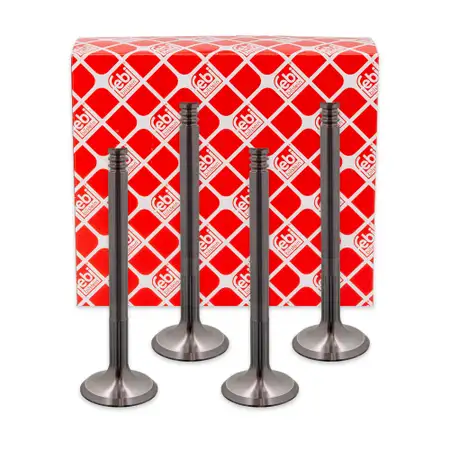 4x febi 19966 Einlassventil f&uuml;r VW Golf 1 Passat B2 Bulli T3 AUDI 80 B2 1.6 TD 068109601D