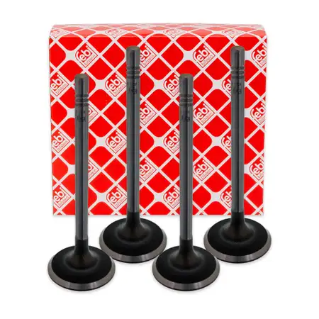 4x febi 21002 Einlassventil f&uuml;r VW Polo 6N2 Lupo Caddy 2 1.4 54/60 PS 030109601AL