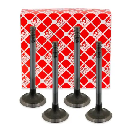 4x febi 21030 Einlassventil f&uuml;r VW Golf 3 Vento 1.6 75 PS ABU 032109601G