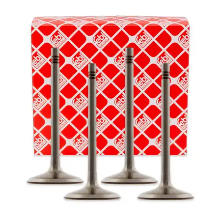 4x febi 28463 Einlassventil f&uuml;r VW Golf 4 5 6 Passat B5.5 B6 Touran A3 8L 8P A4 B5 B6 1.6