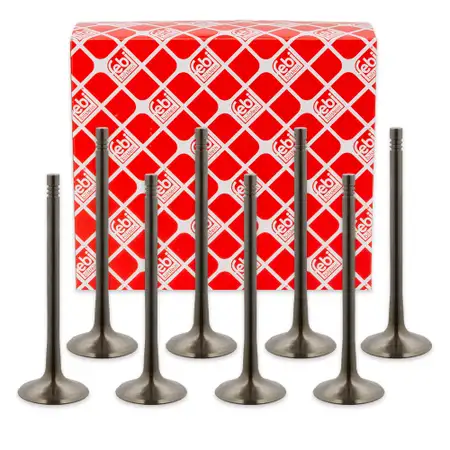 8x febi Einlassventil f&uuml;r VW Golf 5 6 Passat B6 B7 Sharan Tiguan T5 1.8/2.0 TSI 06D109601M