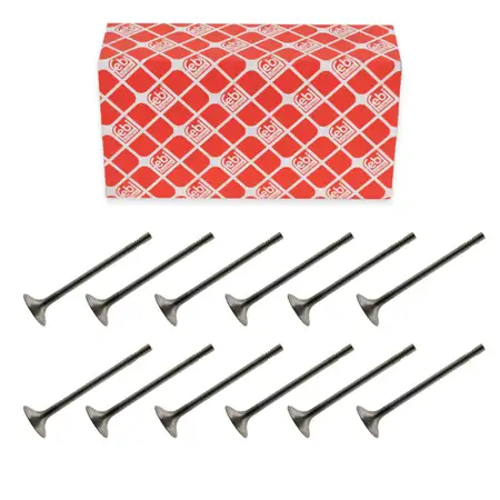 12x febi Einlassventil f&uuml;r MERCEDES W203 W204 W211 W212 W461 W463 W221 OM642 6420530401