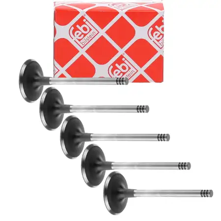 5x febi Einlassventil f&uuml;r AUDI 100 A6 C3 C4 VW Crafter 2E 2F LT II Transporter T4 2.5 TDI