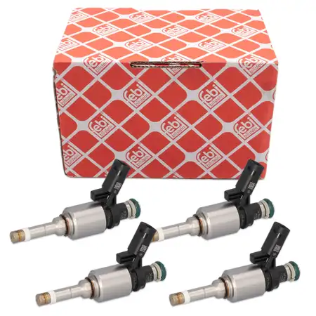 4x febi 194694 Einspritzd&uuml;se f&uuml;r VW Golf 6 Passat B6 B7 AUDI A3 8P A4 B8 A5 8T 8F 1.8 TSI
