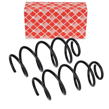 2x febi 181329 Fahrwerksfeder f&uuml;r AUDI 8X SEAT Ibiza 4 1.2/1.4 TSI 1.6 vorne 6R0411105AD