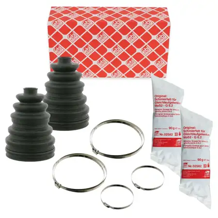 2x febi Universal Achsmanschetten Satz f&uuml;r AUDI MERCEDES SEAT SKODA VW vorne o. hinten