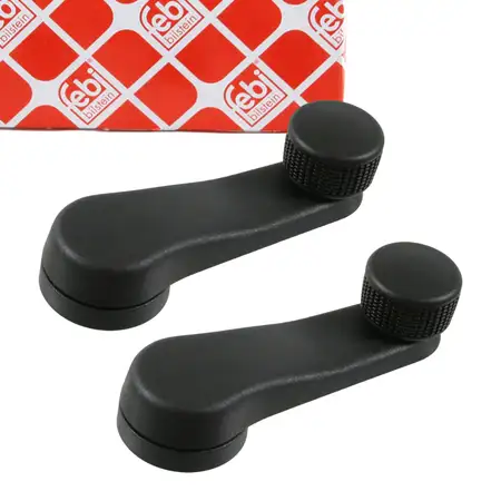 2x febi 21451 Fensterkurbel Handkurbel Fensterheber f&uuml;r FORD SEAT SKODA VW vorne/hinten
