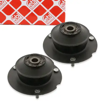 2x febi 12431 Federbeinst&uuml;tzlager + W&auml;lzlager f&uuml;r BMW 3er E30 5er E28 E34 6er E24 vorne