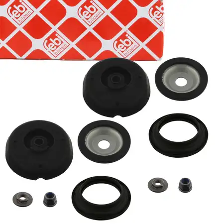 2x febi 37831 Federbeinlager + W&auml;lzlager + Federteller f&uuml;r PEUGEOT 207/CC/SW vorne