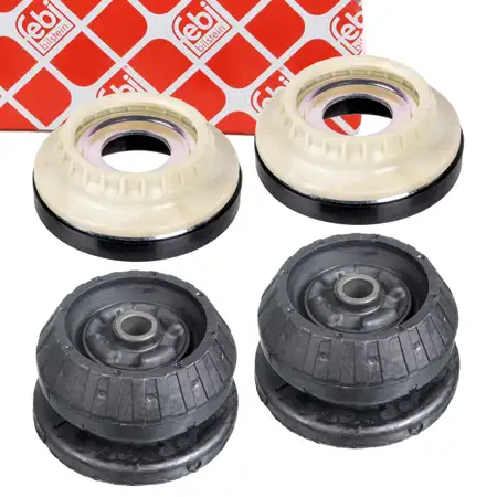 2x febi strut bushings + ball bearings for MERCEDES Viano Vito Mixto up to model year 3603472 (front)