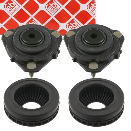 2x febi strut mount + ball joint for FORD Fiesta 5 Fusion JU_ MAZDA 2 DY (front)