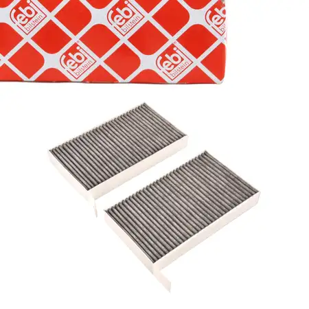 2x febi 178281 ANTIBAKTERIELL Innenraumfilter Akitvkohle f&uuml;r TESLA Model 3 5YJ3 Y 5YJY