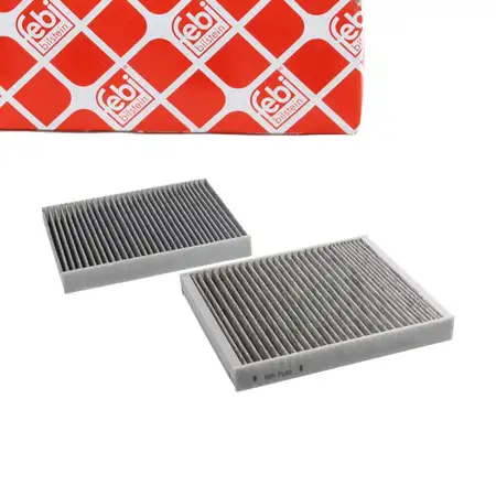 febi Cabin Air Filter and Activated Carbon Filter Set for BMW 5 Series F10, F11, F07; 6 Series F12, F13, F06; 7 Series F01
