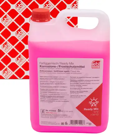5L febi 172006 K&uuml;hlerfrostschutz ROT f&uuml;r AUDI OPEL SEAT SKODA VW TL774D G012A8DA1