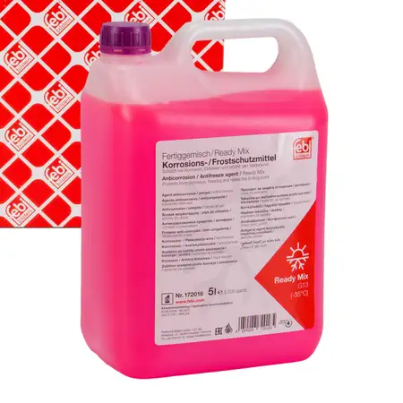 5L febi 172016 K&uuml;hlerfrostschutz Ready Mix LILA f&uuml;r AUDI SEAT SKODA VW TL 774-J