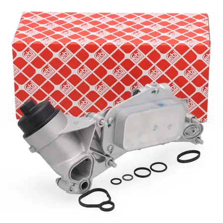 febi &Ouml;lk&uuml;hler + &Ouml;lfilter + Geh&auml;use f&uuml;r OPEL AstraH J Insignia A Zafira C 1.6 1.8 25199751