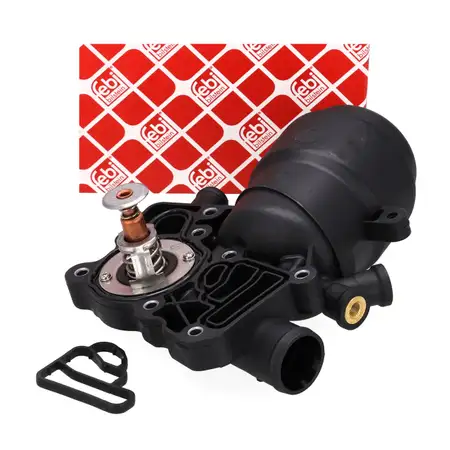 febi 183602 &Ouml;lfilter + Geh&auml;use + Thermostat f&uuml;r AUDI A4 B8 A5 A6 C7 A7 A8 Q5 8RB 3.0 TDI