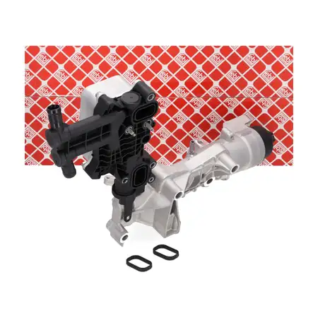 febi Oil Filter Housing + Filter + Cooler for MERCEDES W205 S205 1.6D OM626 OM654 6261800011