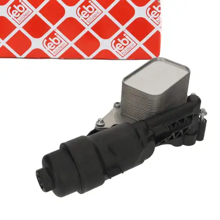 febi &Ouml;lk&uuml;hler + &Ouml;lfilter + Geh&auml;use f&uuml;r BMW 2er F45 F46 X1 F48 MINI F54 F55 F56 F57 F60