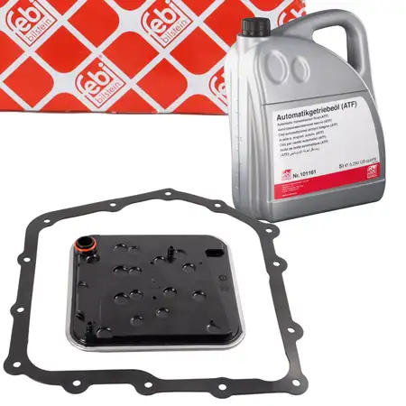 febi Getriebefilter + Dichtung + 5L Getriebe&ouml;l f&uuml;r CHRYSLER PT Cruiser Sebring Voyager 3 4