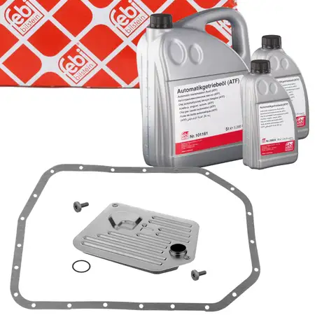 febi Getriebefilter + Dichtung + 7L Getriebe&ouml;l f&uuml;r BMW 5er E39 7er E38 8er E31 X5 5HP24
