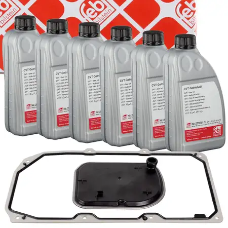 febi Getriebefilter + Dichtung + 6L Getriebe&ouml;l f&uuml;r MERCEDES W169 W245 722.8 CVT