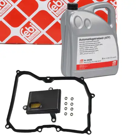 febi Getriebefilter + Dichtung + 5L Getriebe&ouml;l f&uuml;r SKODA Octavia 3 VW Beetle 5C 09G AQ160