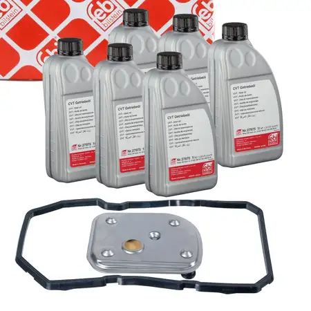 febi Getriebefilter + Dichtung + 6L Getriebe&ouml;l f&uuml;r MERCEDES W169 W245 722.8 CVT