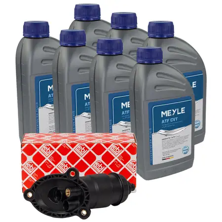 febi Getriebefilter + 7L MEYLE Getriebe&ouml;l f&uuml;r AUDI A4 B8 A5 8T 8F A6 C7 A7 4G CVT-Getriebe