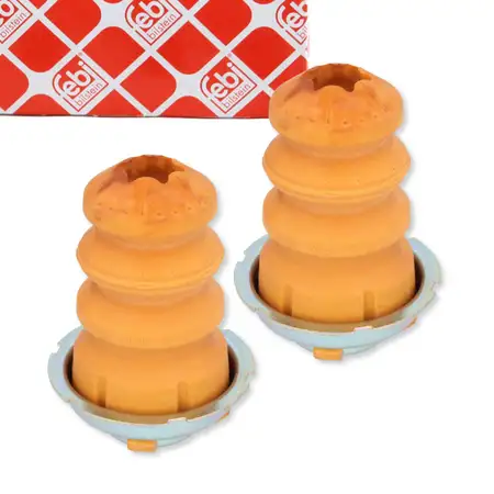 2x febi 184889 Anschlagpuffer Gummianschlag Puffer f&uuml;r FIAT Doblo 119 Hinterachse 51755085