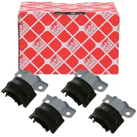 4x febi 48717 Stabilisatorlager MERCEDES-BENZ X164 W164 Vorderachse oben unten 1643231185
