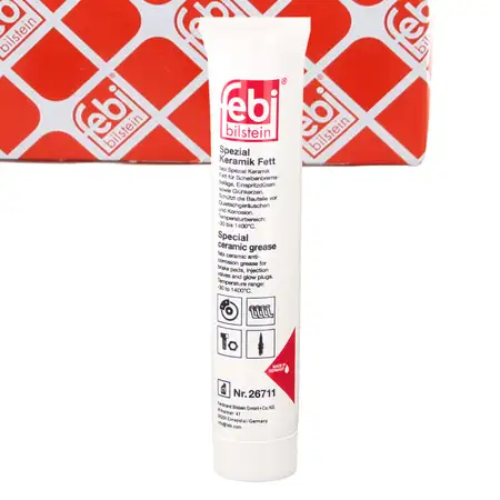 febi 26711 Hochtemperaturschmierstoff Spezial Keramikfett Spezialfett Fett wei&szlig; Tube 100g