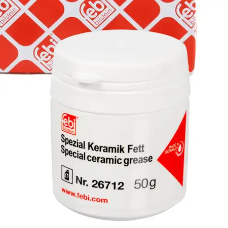 febi 26712 Hochtemperaturschmierstoff Spezial Keramikfett Spezialfett Fett wei&szlig; Dose 50g
