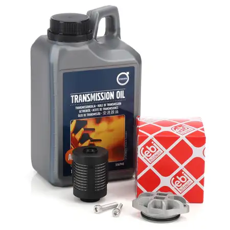 febi Hydraulikfilter Haldex + 1L ORIGINAL Achsgetriebe&ouml;l f&uuml;r VOLVO S60 S80 V60 XC60 XC70