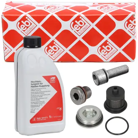 febi Hydraulikfilter Haldex-Kupplung + 1L &Ouml;l f&uuml;r VW Golf 5 Passat B6 T5 A3 8P Allrad