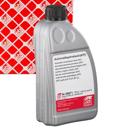1L 1 liter febi 08971 ATF automatic transmission fluid (red) for BMW, Ford, Mercedes, Opel, and Volvo