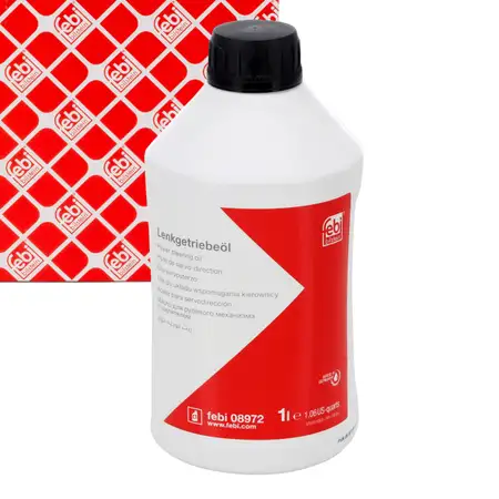 febi 08972 Hydraulic Oil / Power Steering Fluid YELLOW CHRYSLER DODGE IVECO MERCEDES VW - 1L 1 Liter